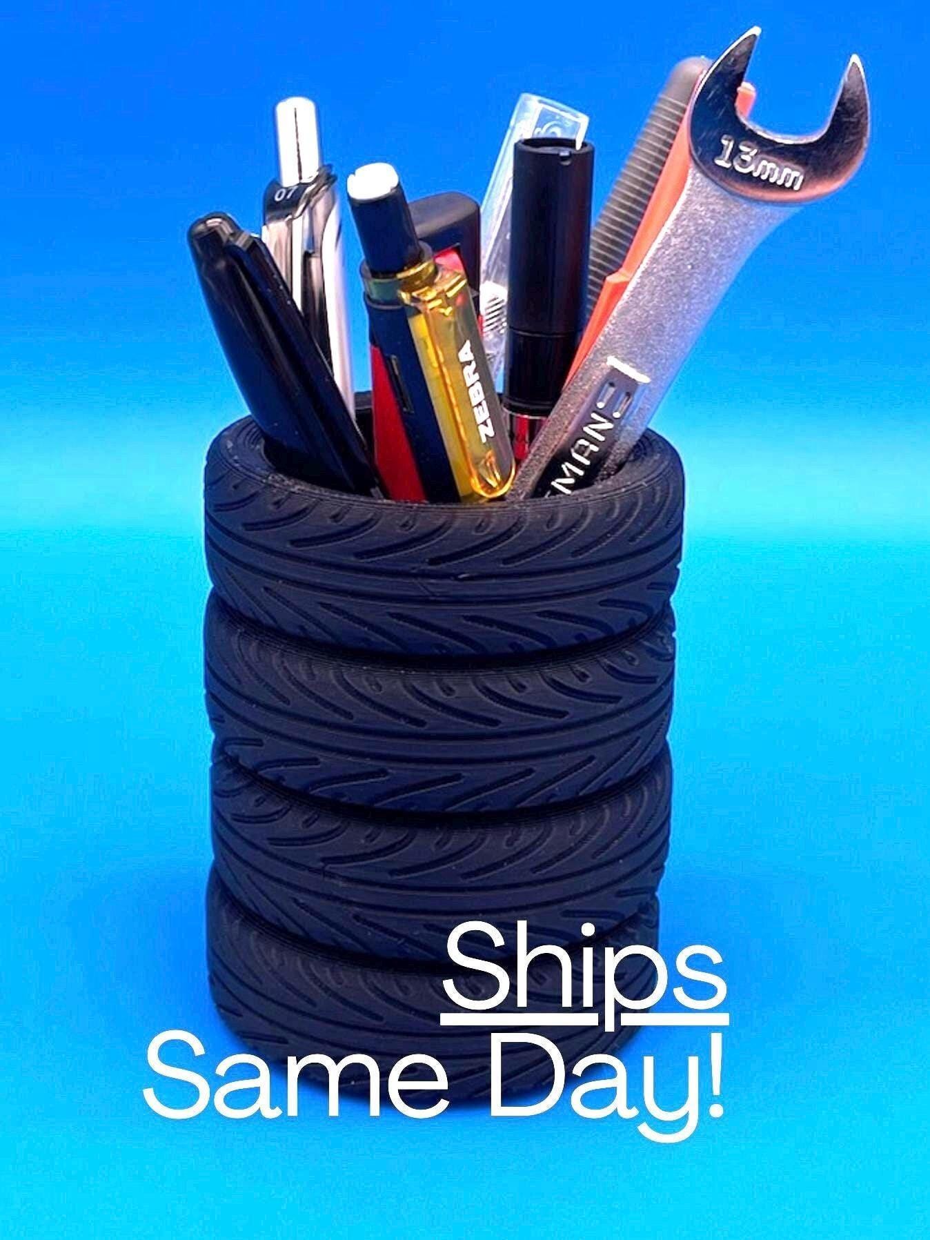 Rugged Tire Pen Holder - Perfect Gift for Car Enthusiasts & Dads!